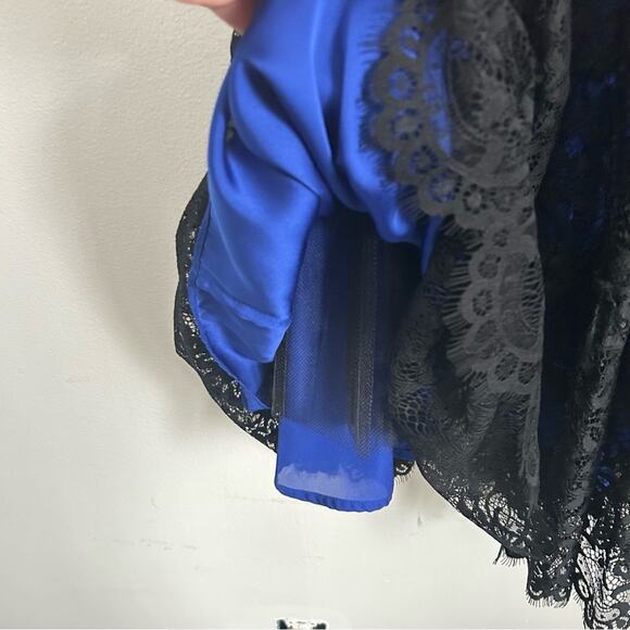 Anthropologie Mouinette Soeurs Sapphire Lace Dress Blue Size 4 - Picture 6 of 8